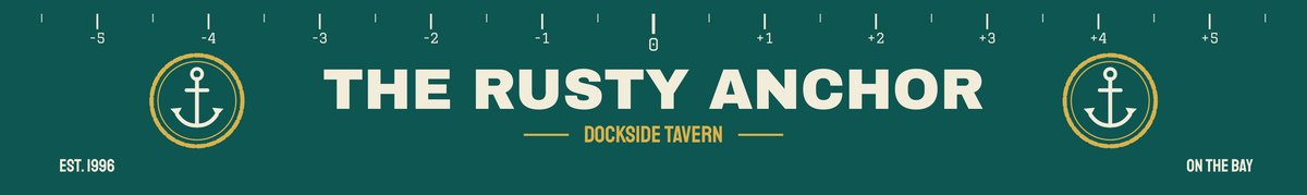 The Rusty Anchor custom dart oche — teal nautical tavern design