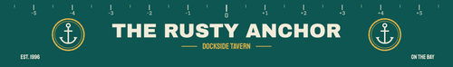 The Rusty Anchor custom dart oche — teal nautical tavern design